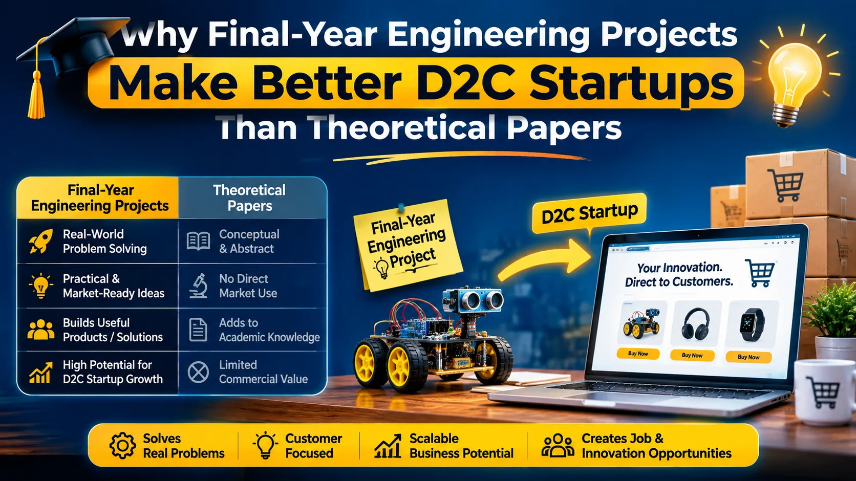 Final-Year Engineering Projects to D2C Startups: Why Student Projects Can Become Successful Businesses