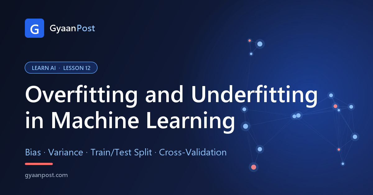 Overfitting, Underfitting & Cross-Validation in Machine Learning (Beginner's Guide)