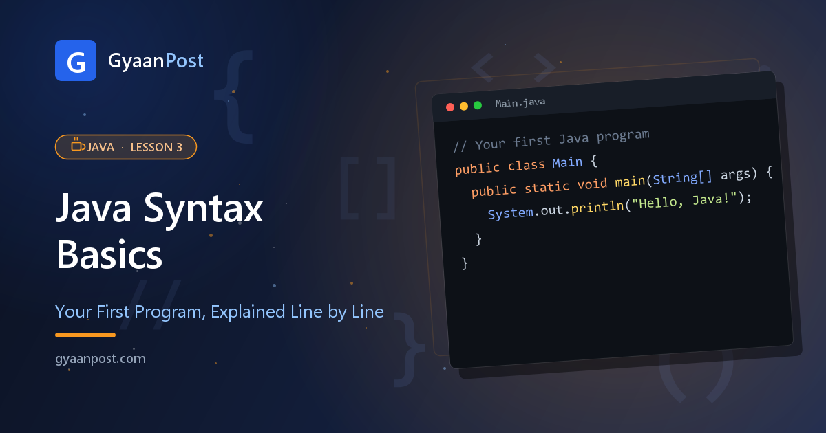 Java Syntax Basics: Your First Program Explained Line by Line