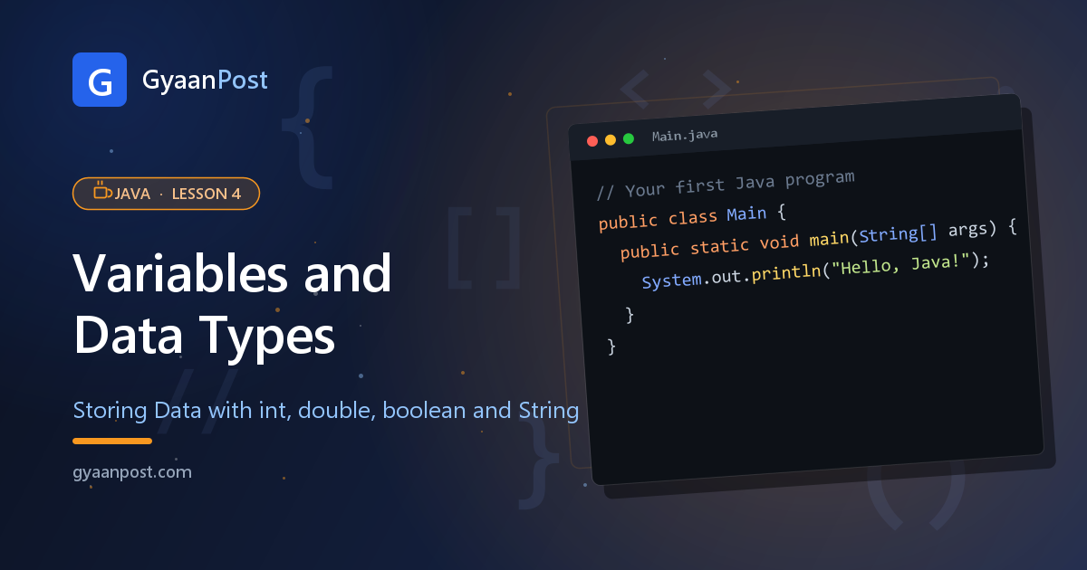 Variables and Data Types in Java (Beginner's Guide)