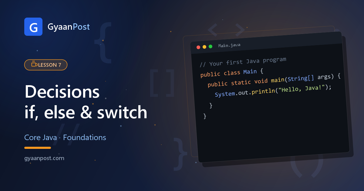 Java if, else and switch: Making Decisions in Your Code