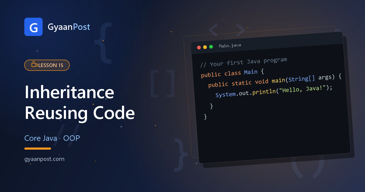 Inheritance in Java: Reusing Code with extends, super and Overriding