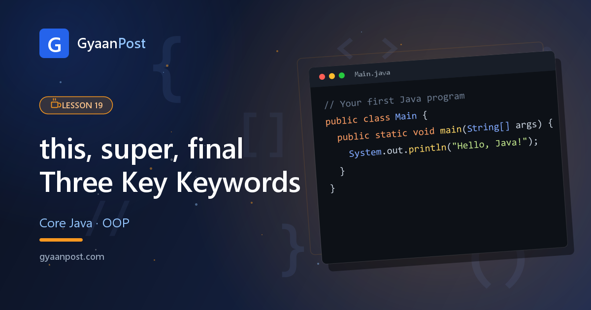 this, super and final in Java: Three Keywords Explained