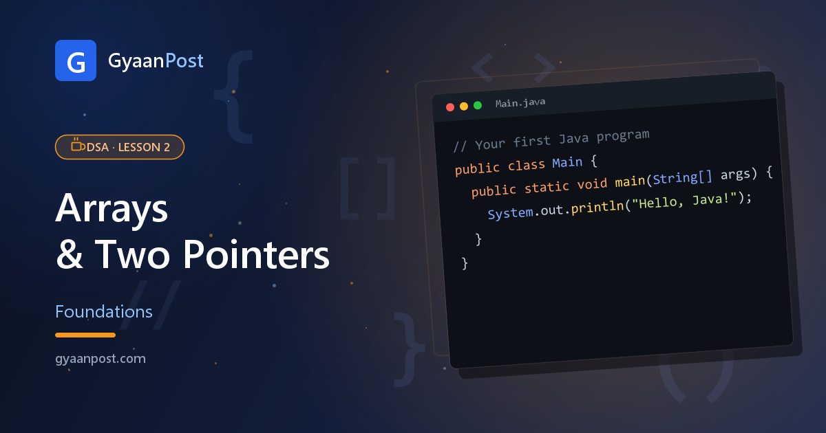 DSA in Java: Arrays & the Two-Pointer Pattern (Beginner Guide)