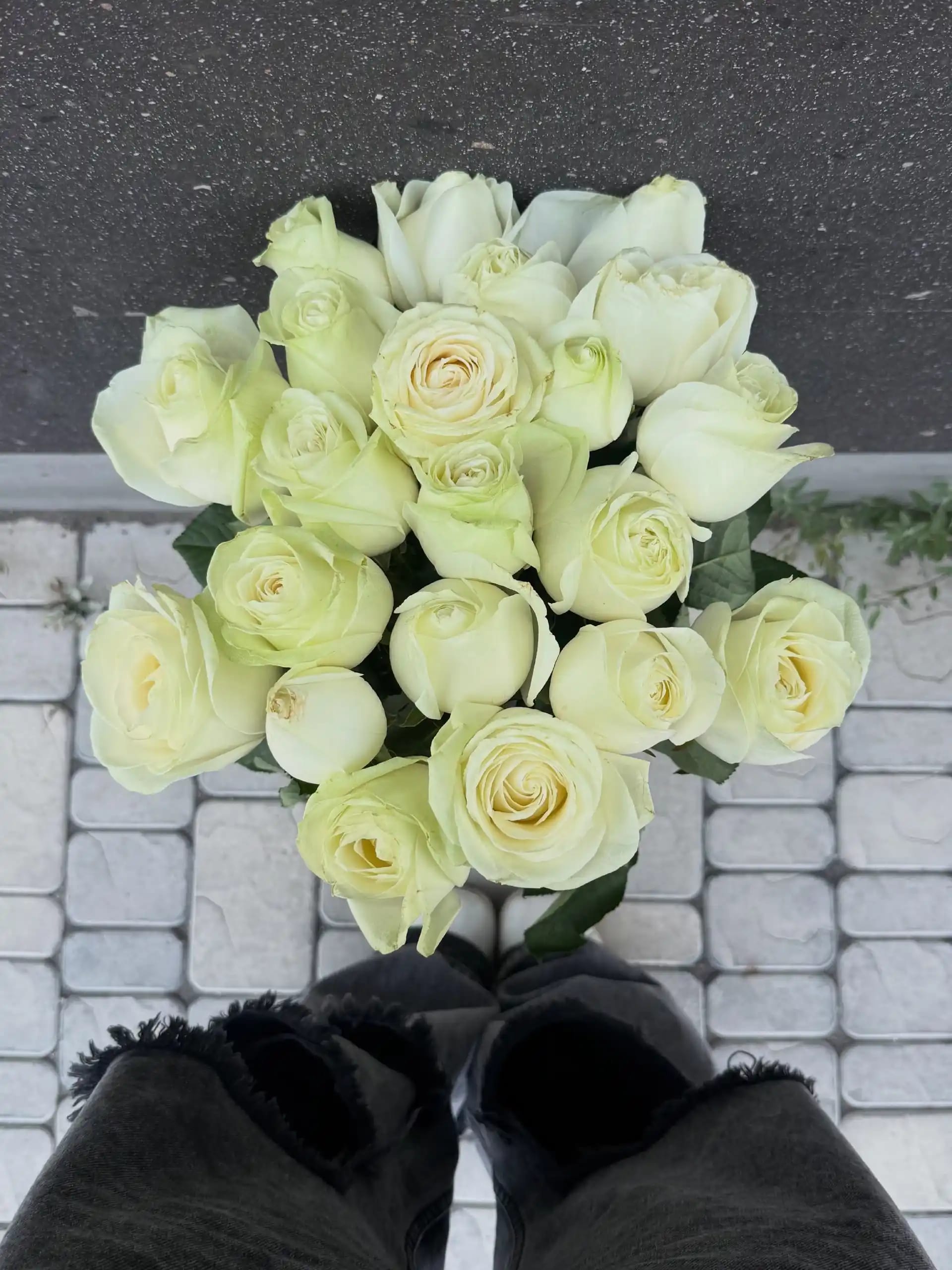 White rose bouquet