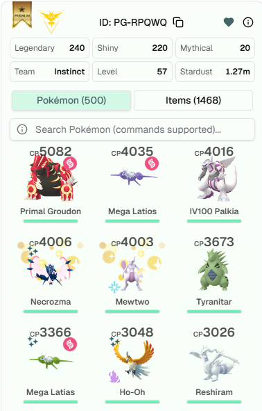 Lucky Shiny Dawn Wings Necrozma 4K Lucky Mewtwo 4K Legendary:240 Shiny:220 Primal Groudon 5K 14 Shiny Legendary PG-RPQWQ