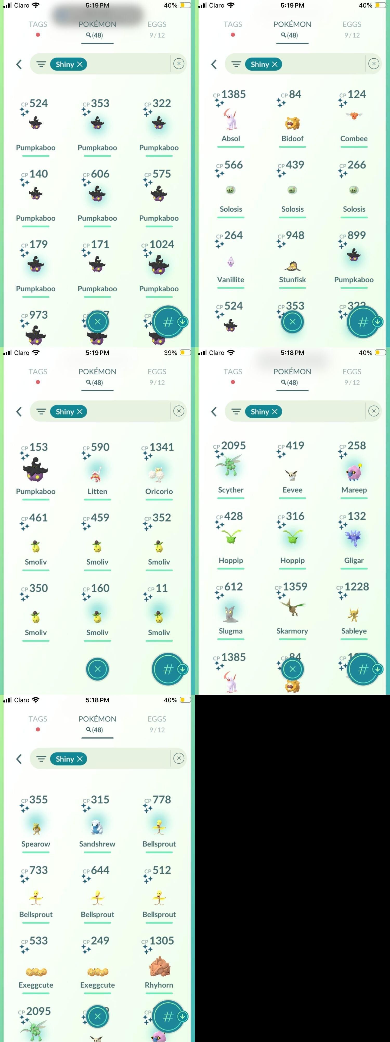 40 LVL 2.4M DUST 48x Shiny No Team
