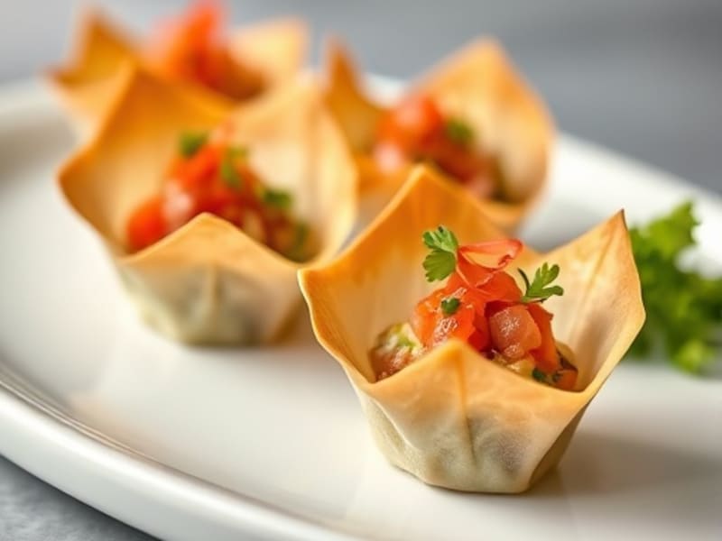 Spicy Tuna Tartare Wonton Cups
