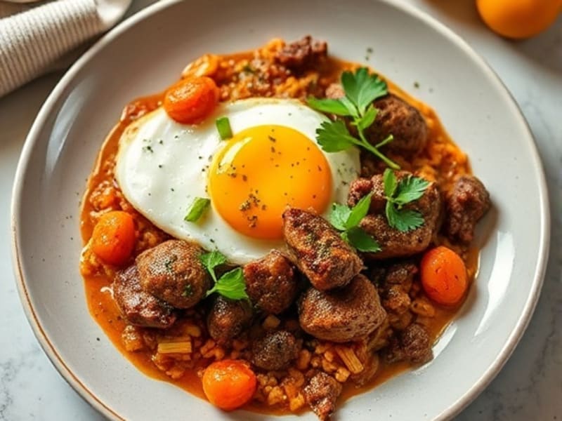 Spiced Lamb and Apricot Breakfast Tagine