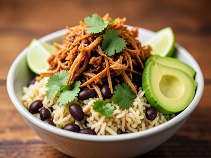 Jackfruit Carnitas Burrito Bowl