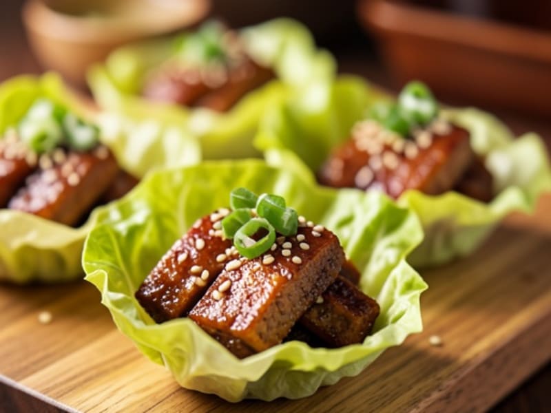 Seitan Bulgogi Lettuce Wraps