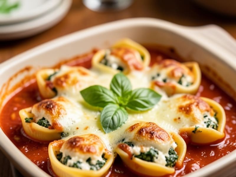 Spinach and Ricotta Stuffed Shells