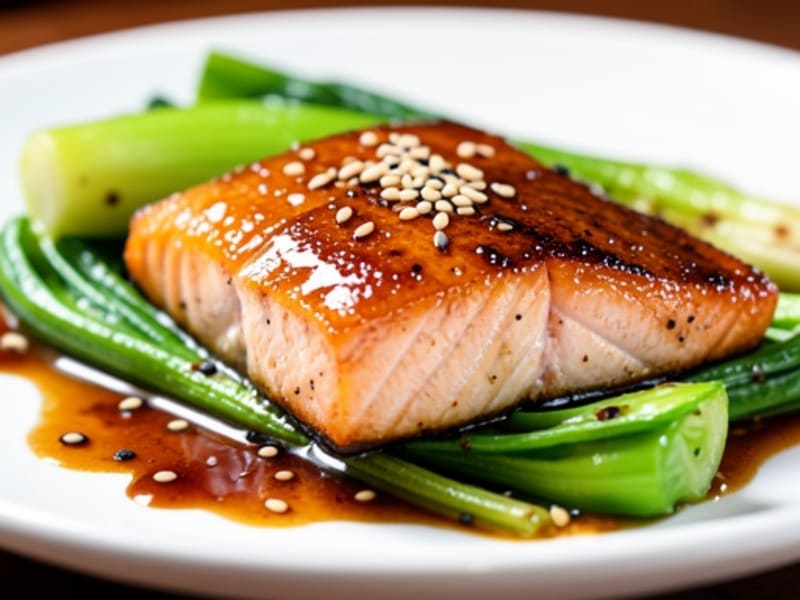 Miso-Glazed Salmon with Bok Choy