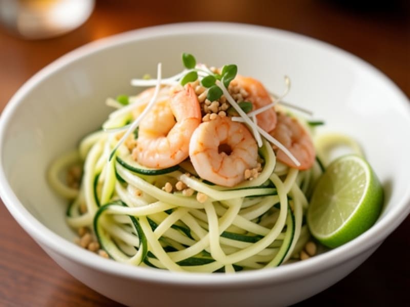 Zucchini Noodle Pad Thai with Shrimp