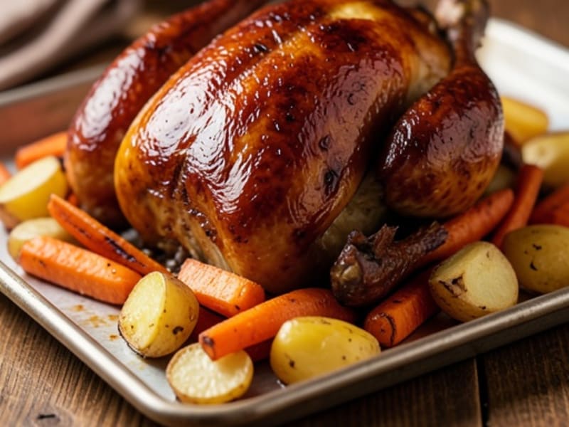 Smoky Paprika Roast Chicken with Root Vegetables
