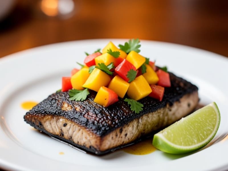 Blackened Mahi Mahi with Mango Salsa