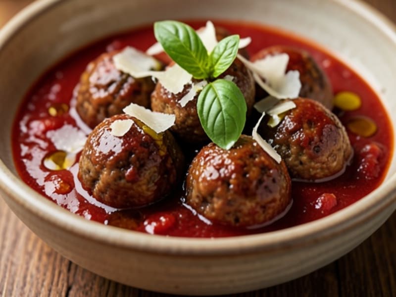 Italian Beef Meatballs in Slow-Simmered Sugo