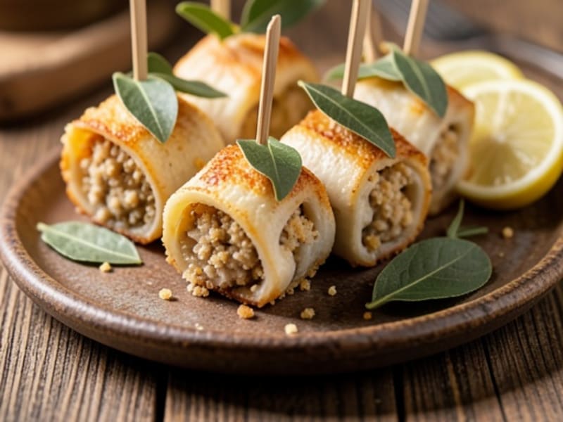 Sicilian Swordfish Involtini with Pine Nuts