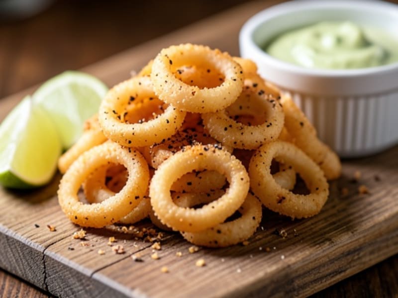 Crispy Salt-and-Pepper Calamari with Lime Aioli