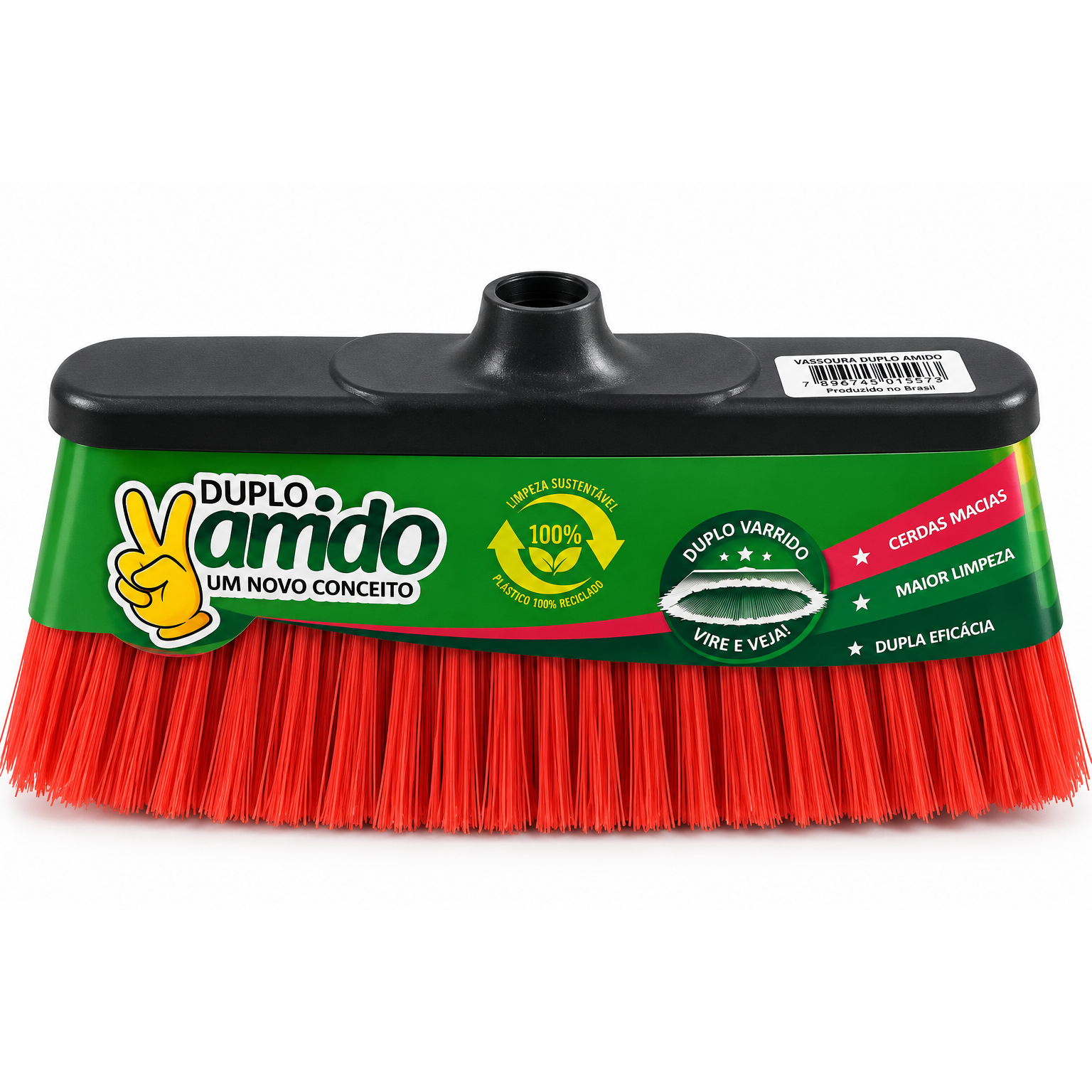 Vassoura Nylon Duplo Varrido