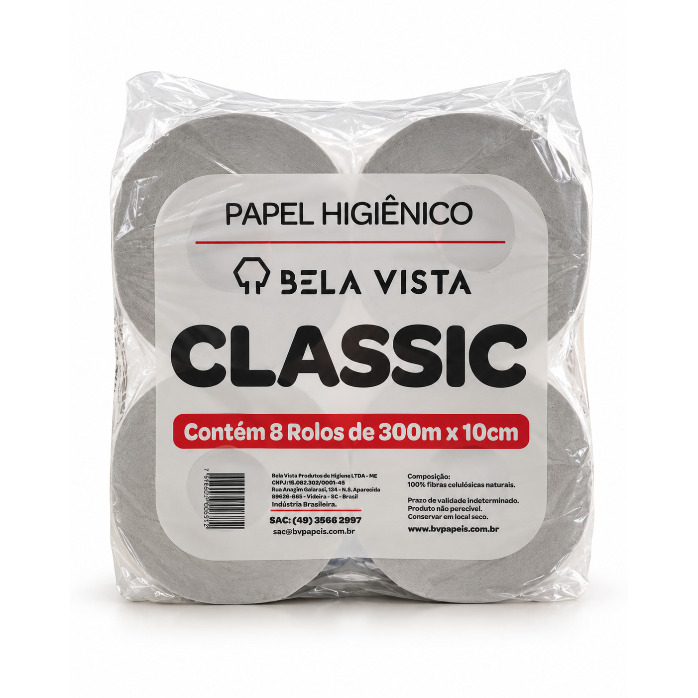 Papel Higiênico Institucional Classic 8 Rolos 300m