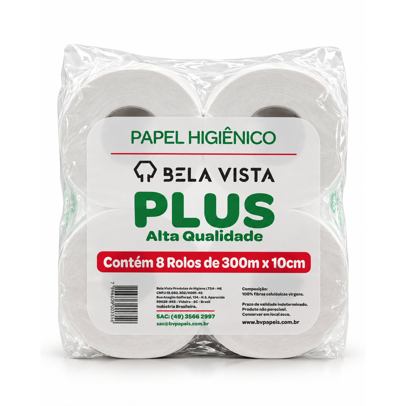 Papel Higiênico Institucional Plus 8 Rolos 300m
