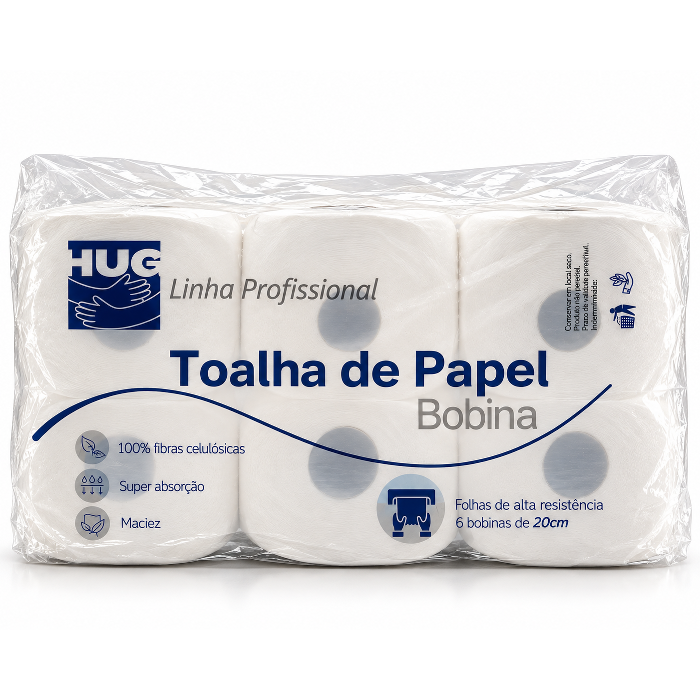 Papel Toalha Bobina Hug FD 6 Rolos