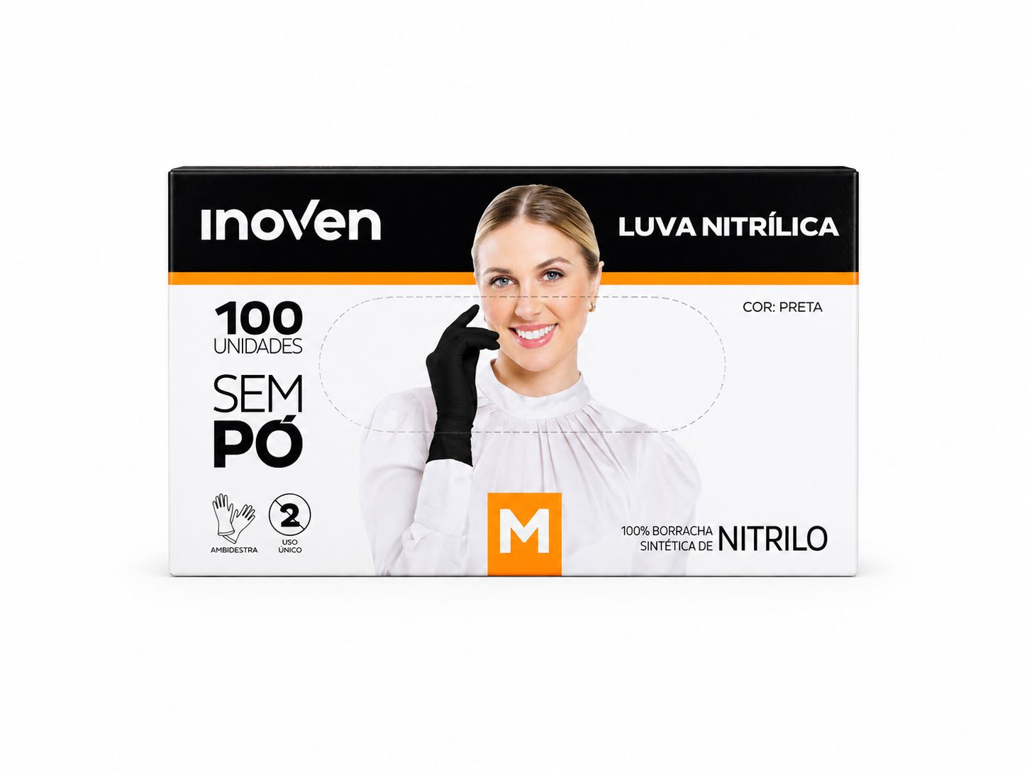 Luva Nitrílica Preta M