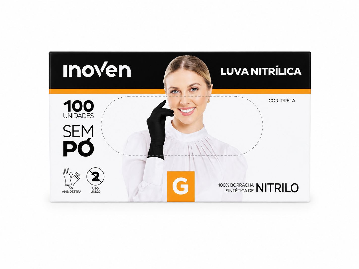 Luva Nitrílica Preta G