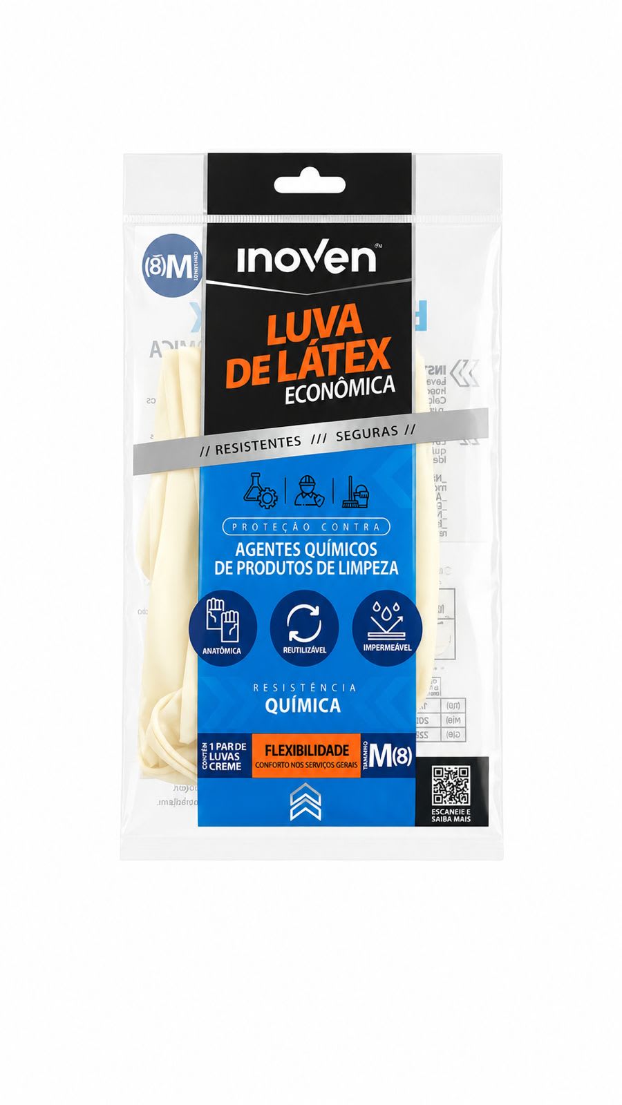 Luva Latex Creme M