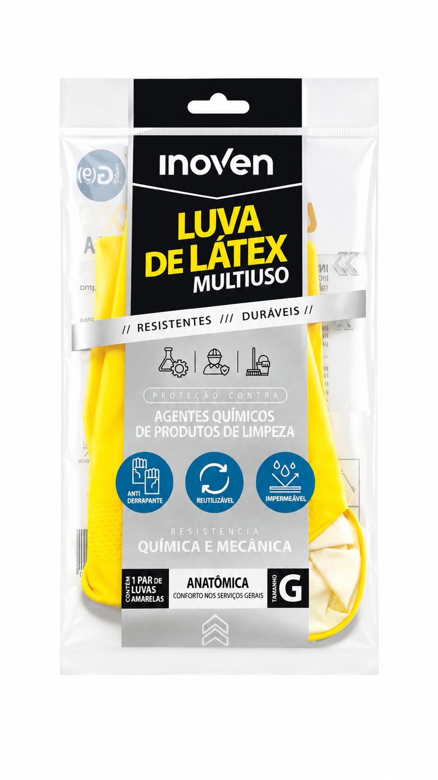 Luva Latex Amarela G
