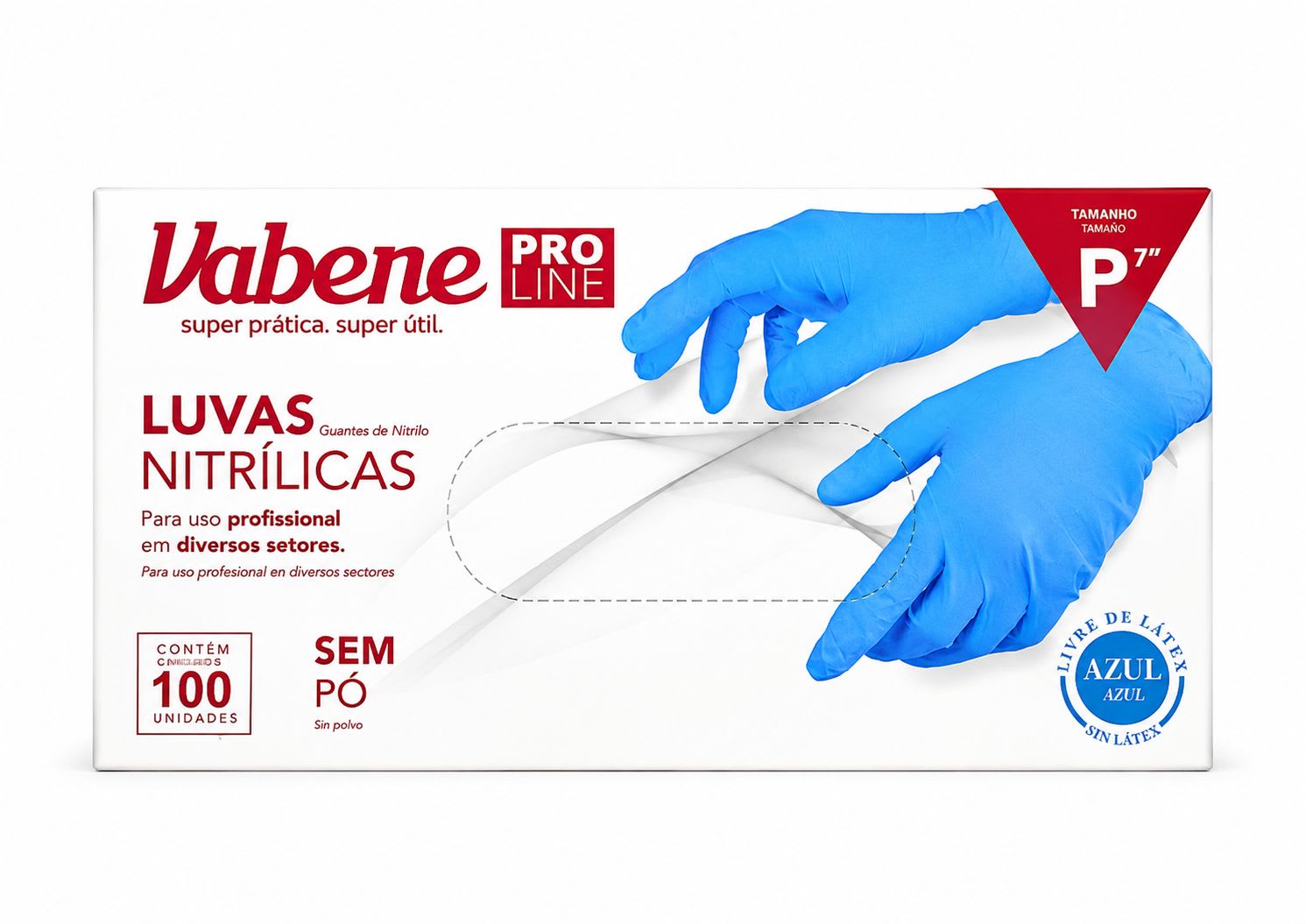 Luva Nitrílica P Azul