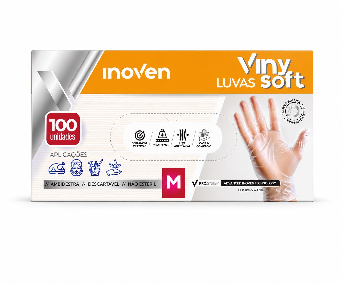 Luva Descartável M Viny Soft
