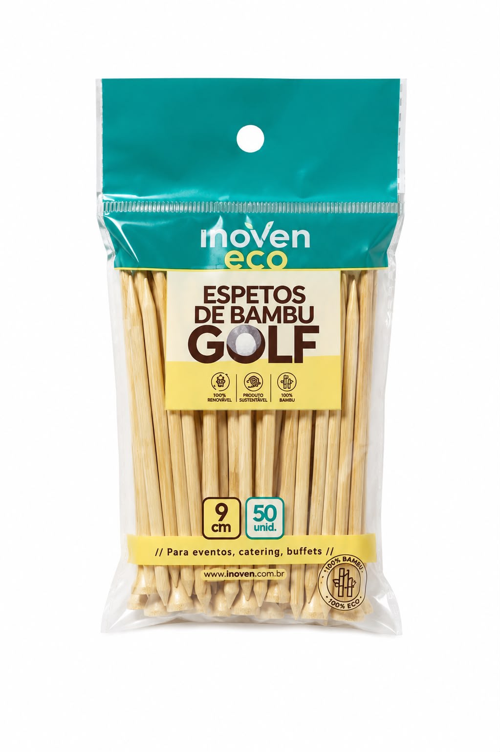 Espetos de Bambu Pct 50un