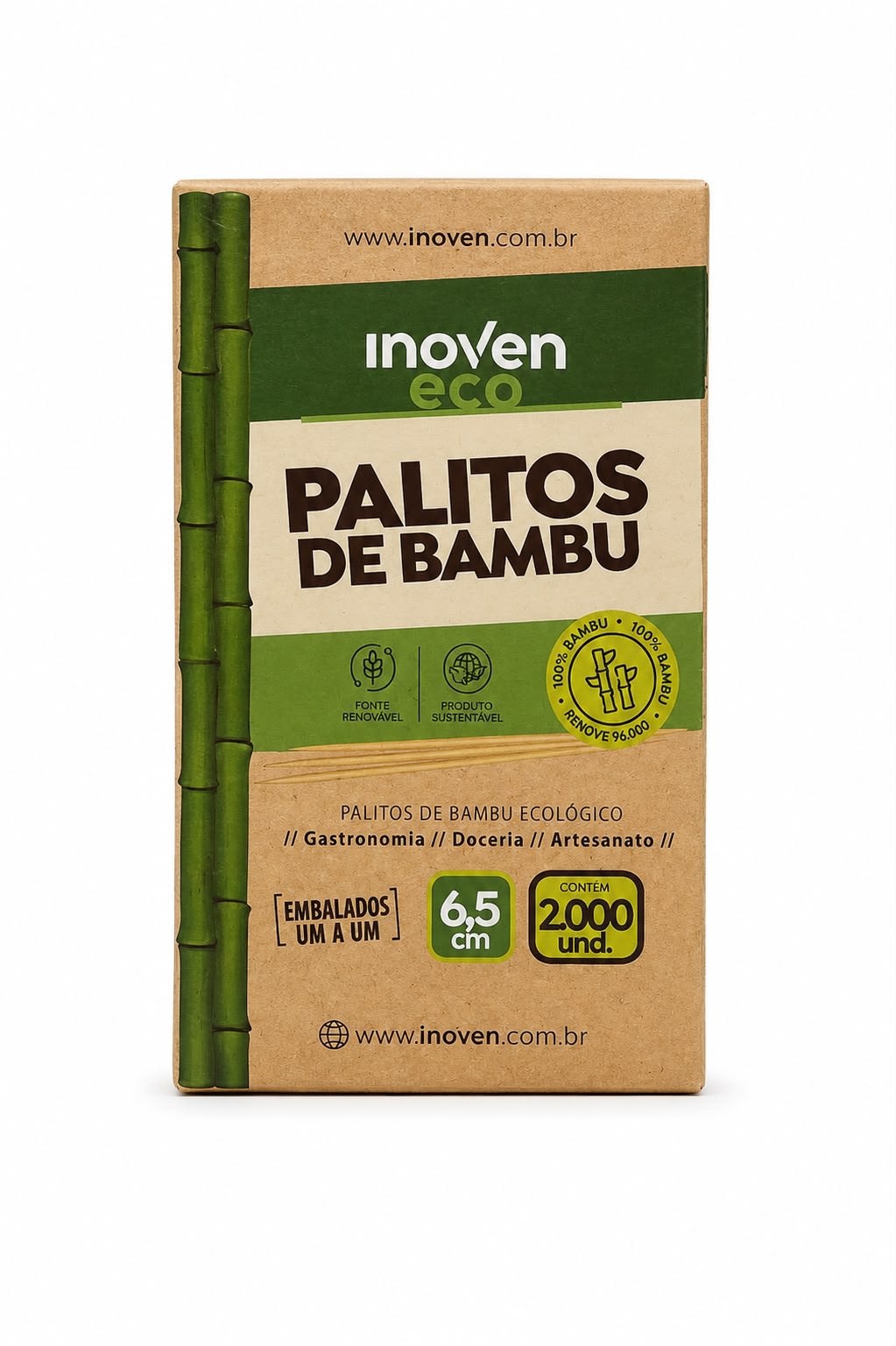 Palitos de Bambu Embalado 2000un
