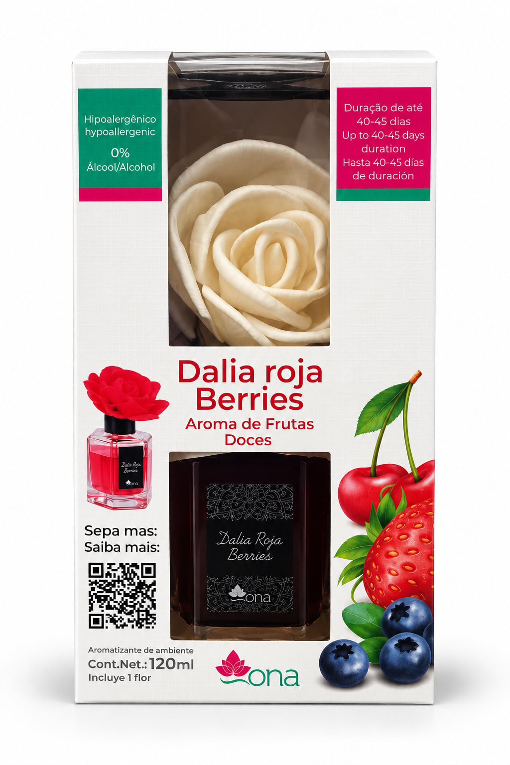 Flor Aromatizante Aroma de Frutas Doces 120ml