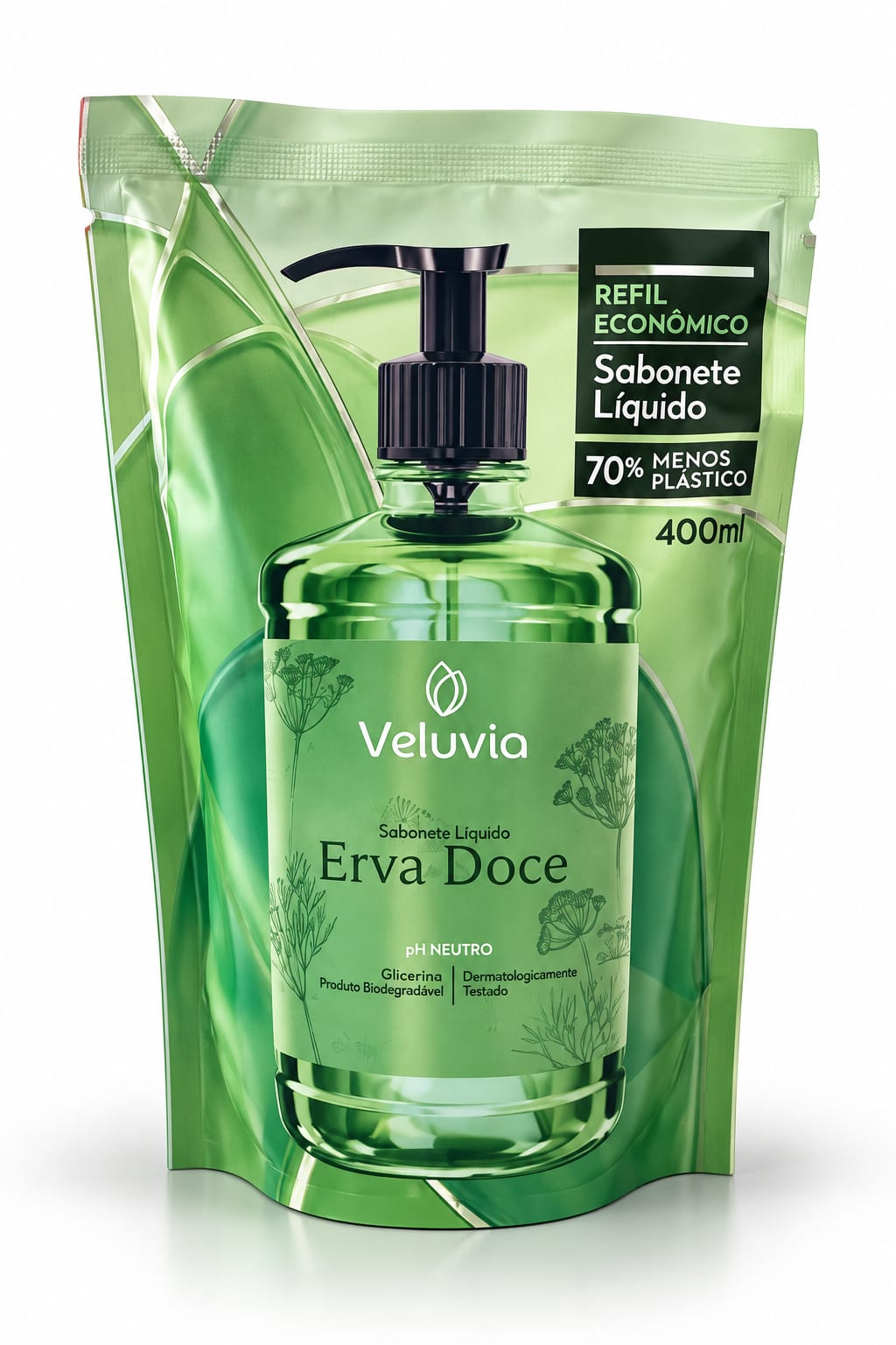 Sabonete Líquido Refil Erva Doce 400ml