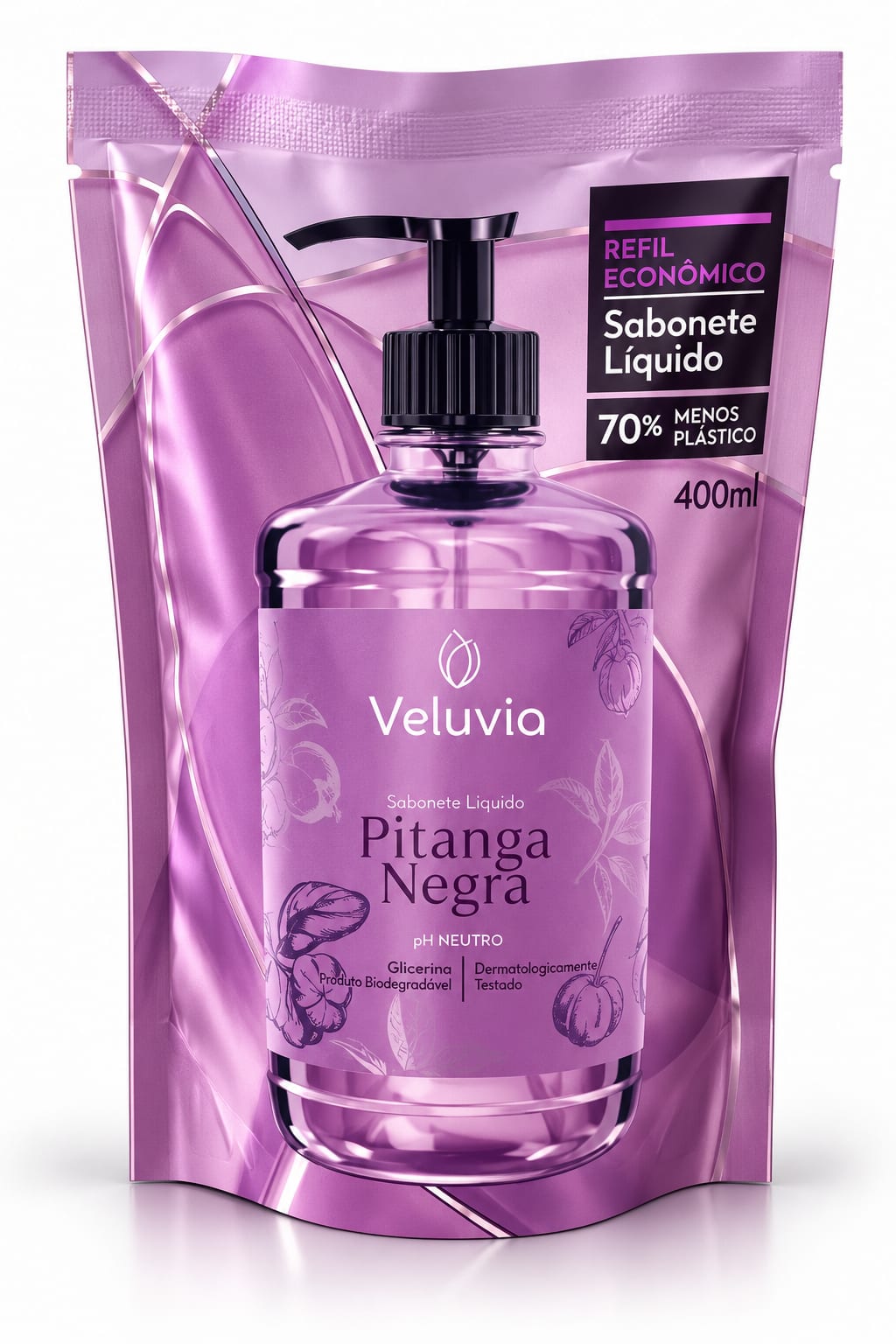 Sabonete Líquido Refil Pitanga Negra 400ml