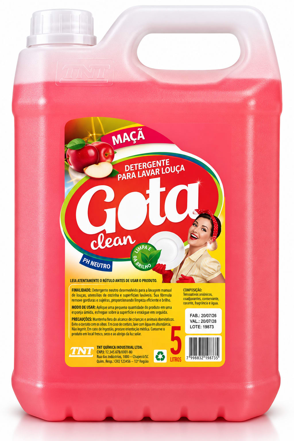 Detergente Louça Maçã Gota 5L