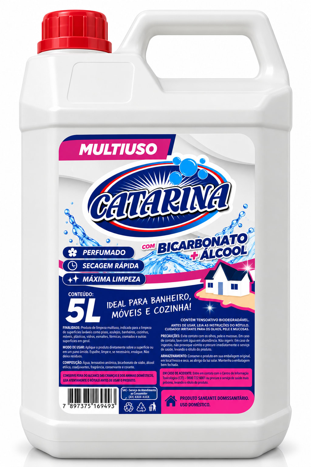 Multiuso Com Bicarbonato e Álcool 5L
