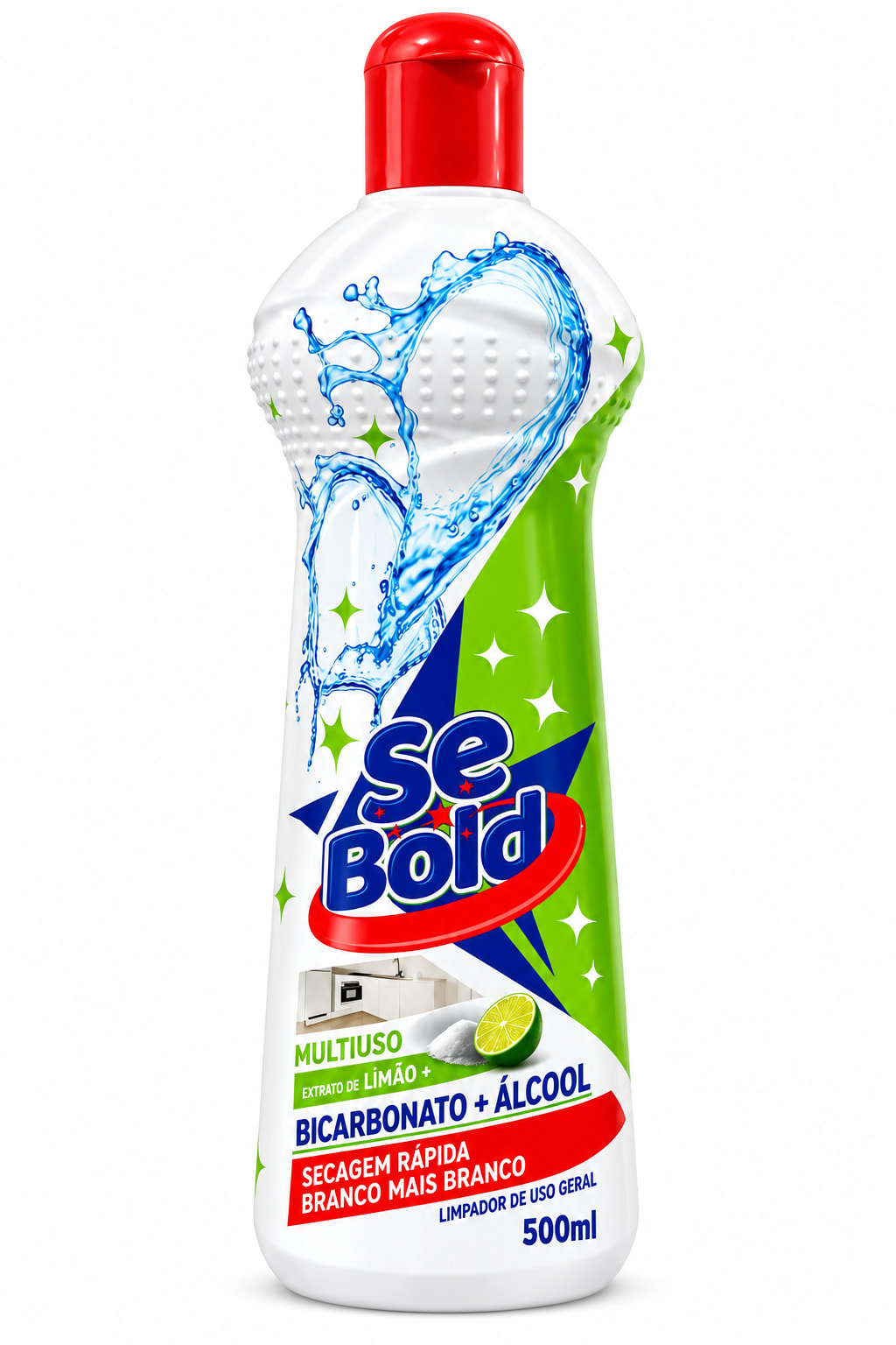 Multiuso C/ Bicarbonato + Álcool 500ml Flip Top