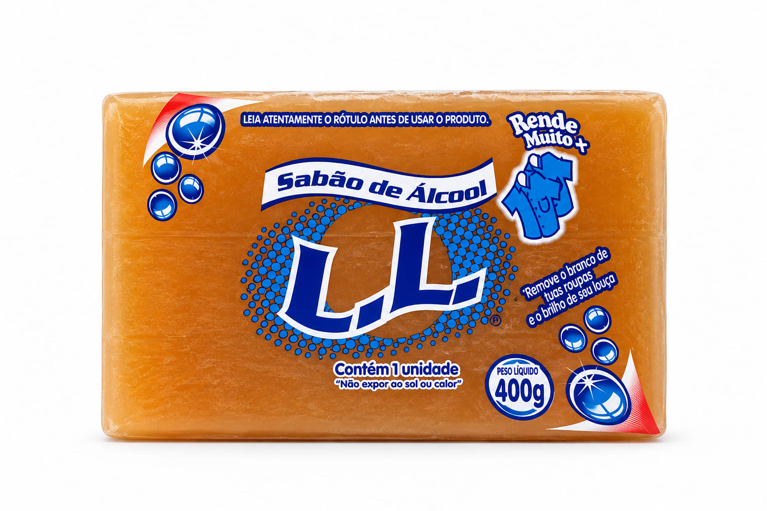 Sabão em Barra C/ Álcool 400g