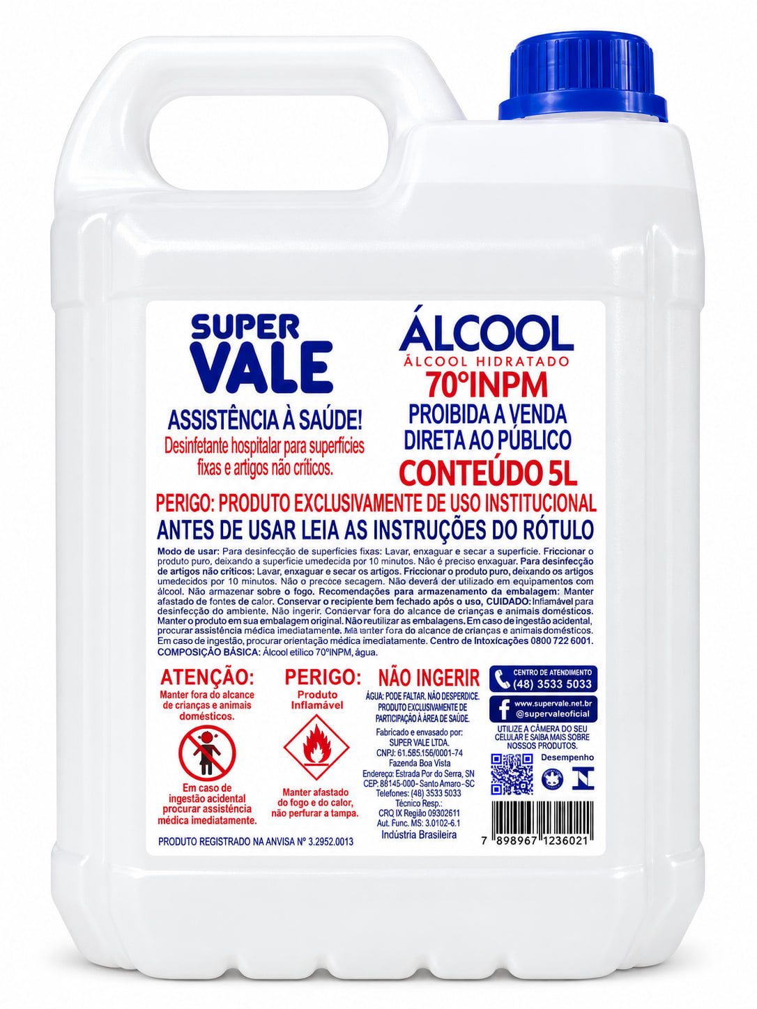 Álcool 70 Líquido 5L
