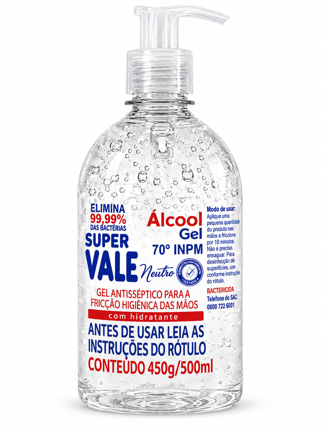 Álcool Gel Pump 70 500ml