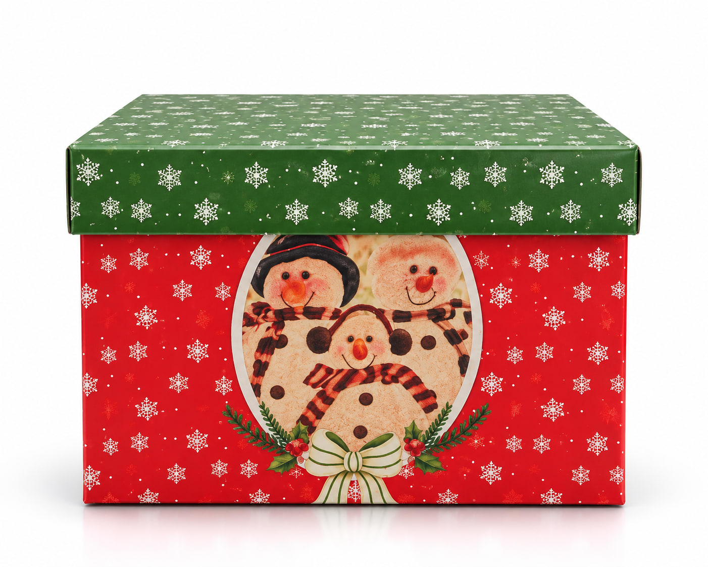 Caixa Boneco de Neve 22x22x18,5cm