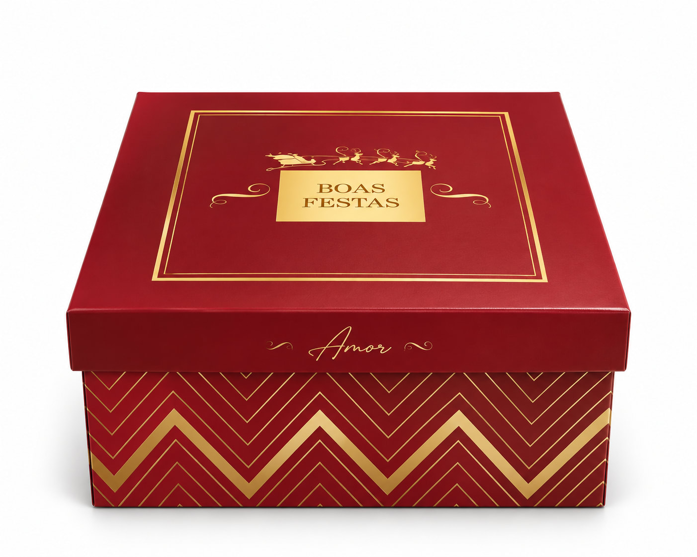 Caixa Quadrada P Boas Festas 14x14x8