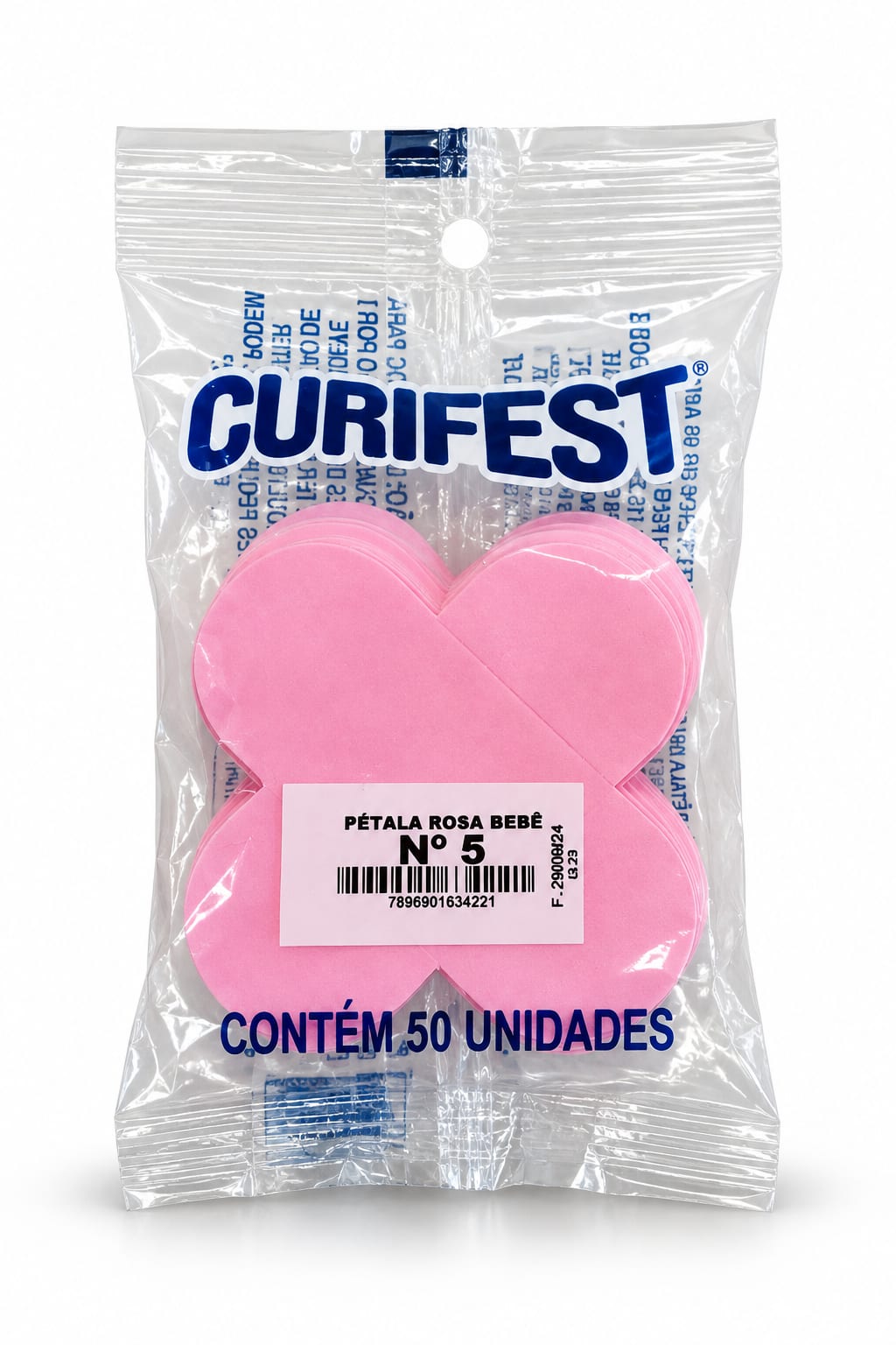 Caixeta Rosa Bebê N5 50 unidades Curifest