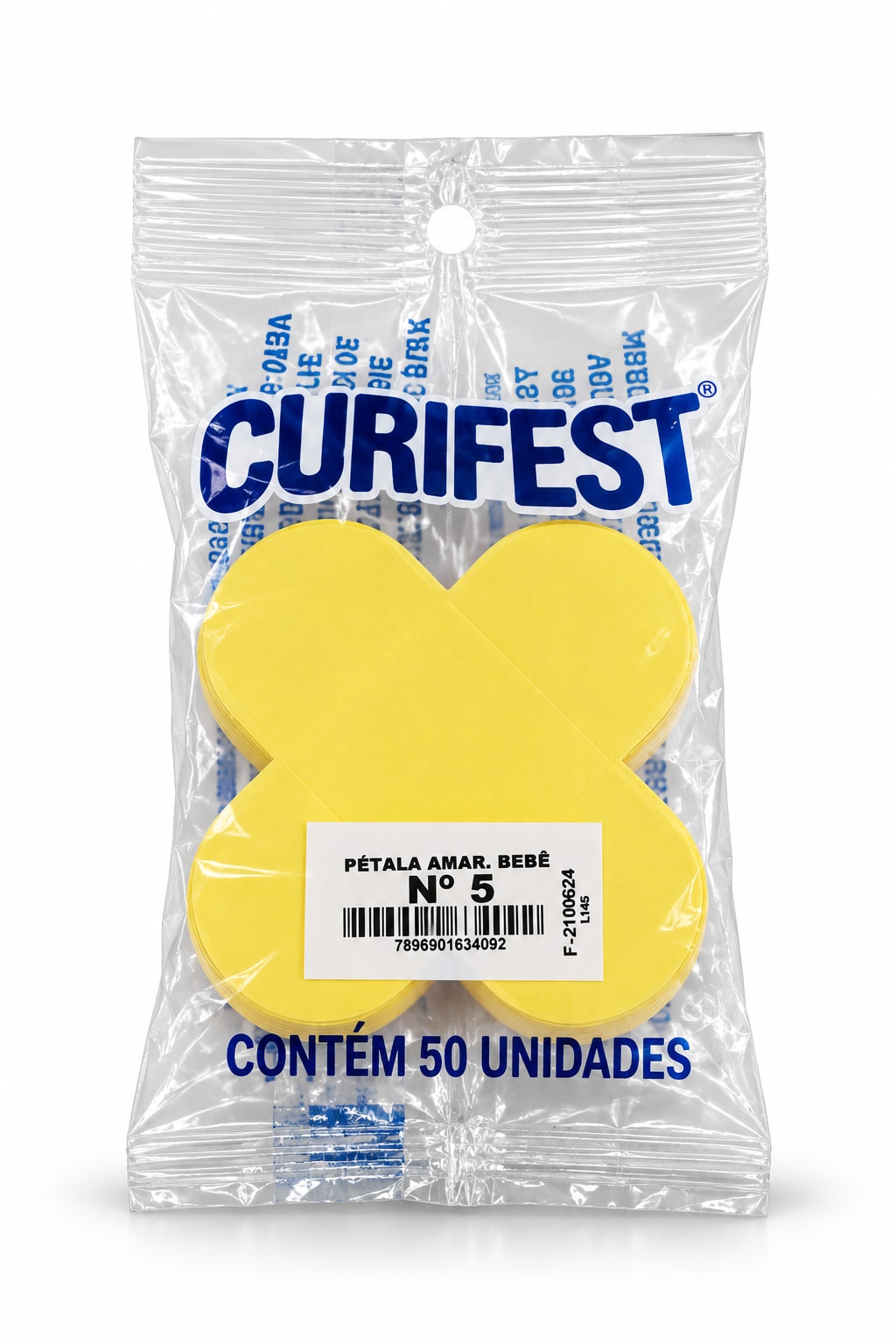Caixeta Amarela Bebê N5 50 unidades Curifest