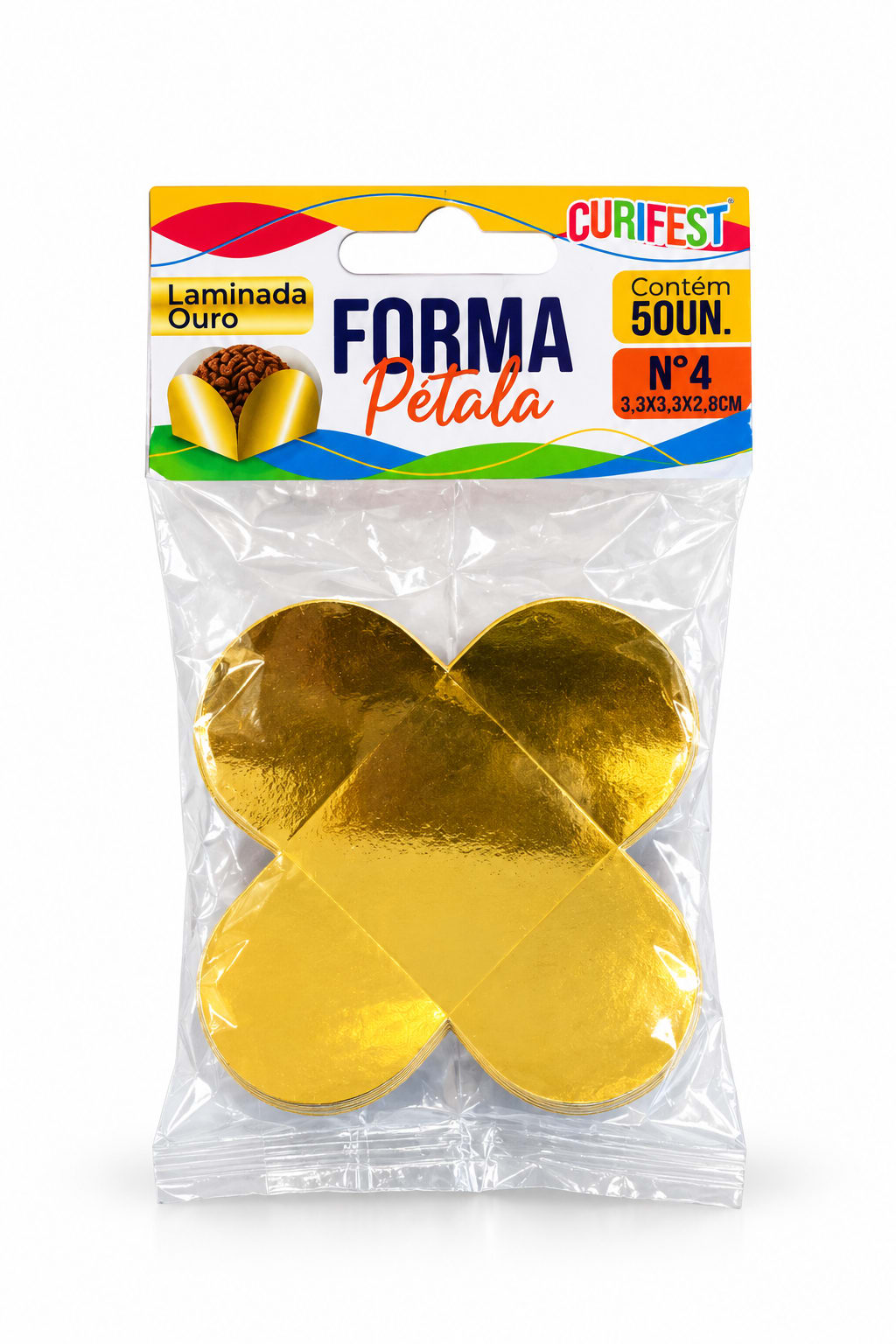 Caixeta Laminada Ouro 50 unidades Curifest