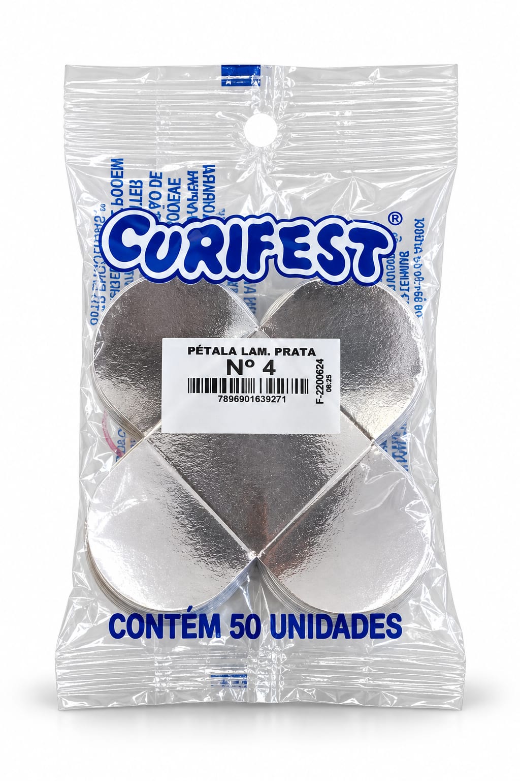 Caixeta Laminada Prata 50 unidades Curifest
